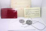 OMEGA White Leather Card Holder Include 2 warranty cards & Certificate Paper